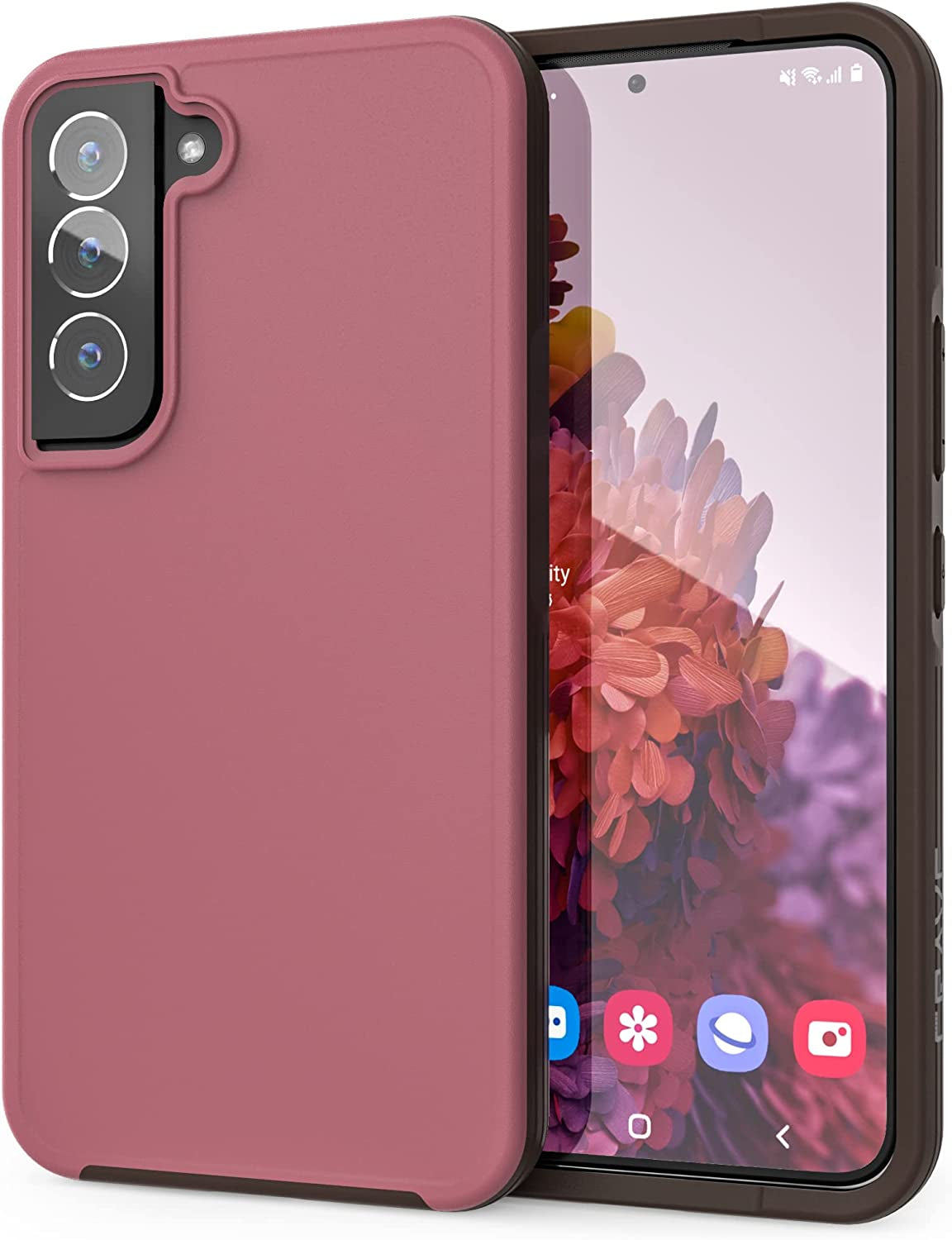 Crave Slim Guard for Galaxy S22 Case, Shockproof Case for Samsung Galaxy S22, S22 5G (6.1 Inch) - Blush  Crave Berry  