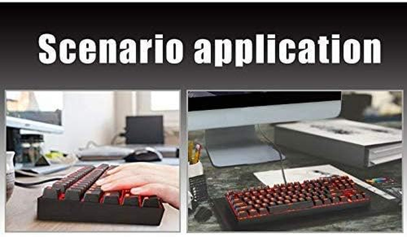 Mechanical Gaming Keyboard 87-Key RGB LED Backlit USB Wired Multi-Media Keyboard for Pc/Mac/Ipad/Iphone/Smartphone/Laptop  HAWK LI   