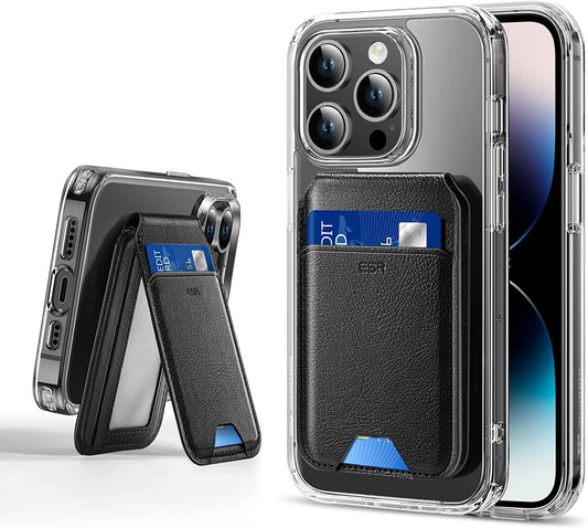 ESR Halolock Magsafe Wallet and Clear Case Set, Compatible with Iphone 14 Pro Case, Black Detachable Magsafe Wallet with Adjustable Stand, 3-Card Holder, Military-Grade Protection  ESR   