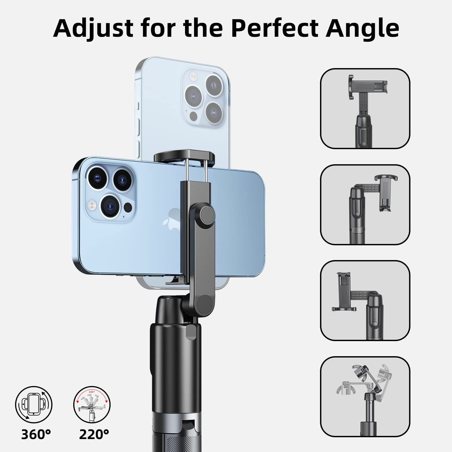 Selfie Stick Tripod for Iphone, Cell Phone Stand for Recording with Wireless Remote, Lightweight Tripod Stand for Iphone 13/12/12 Pro/12 Pro Max/11/11 Pro/X/Xr/Xs/8/7/6S,Android Samsung Smartphone  vimitty   