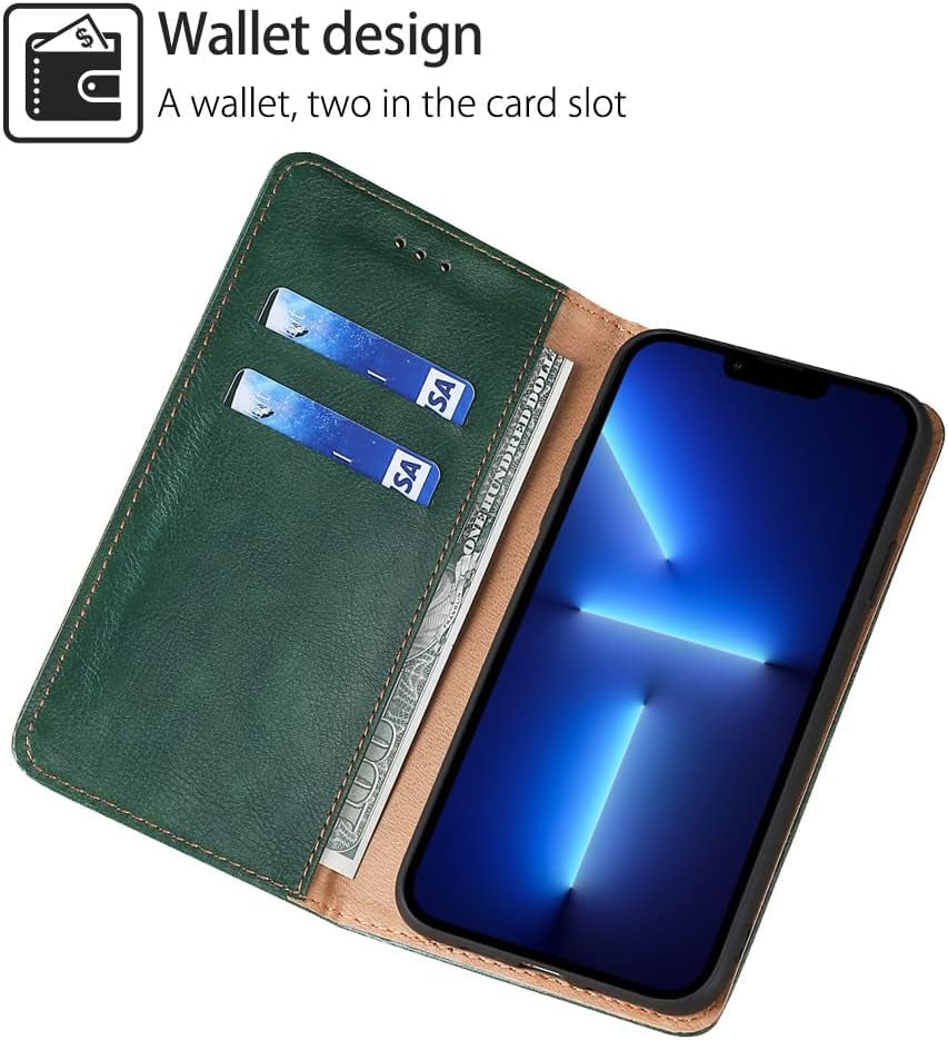 Cyr-Guard Phone Cover Wallet Folio Case for LG G7 THINQ, Premium PU Leather Slim Fit Cover for G7 THINQ, Easy Take, Green  Cyr-Guard   