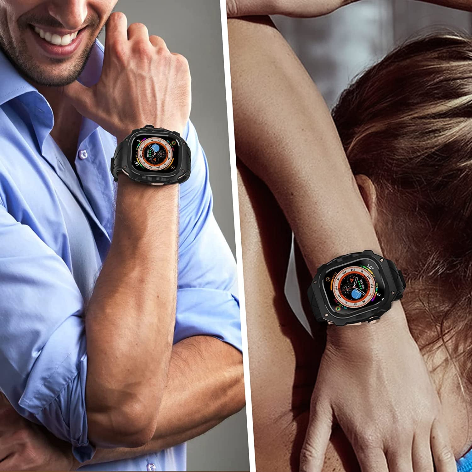 Yimingsun Metal Case for Apple Watch Ultra 49Mm Band Men Rugged Case Bumper Heavy Duty Metal Cover for Apple Watch Ultra 49Mm  YiMingSun   