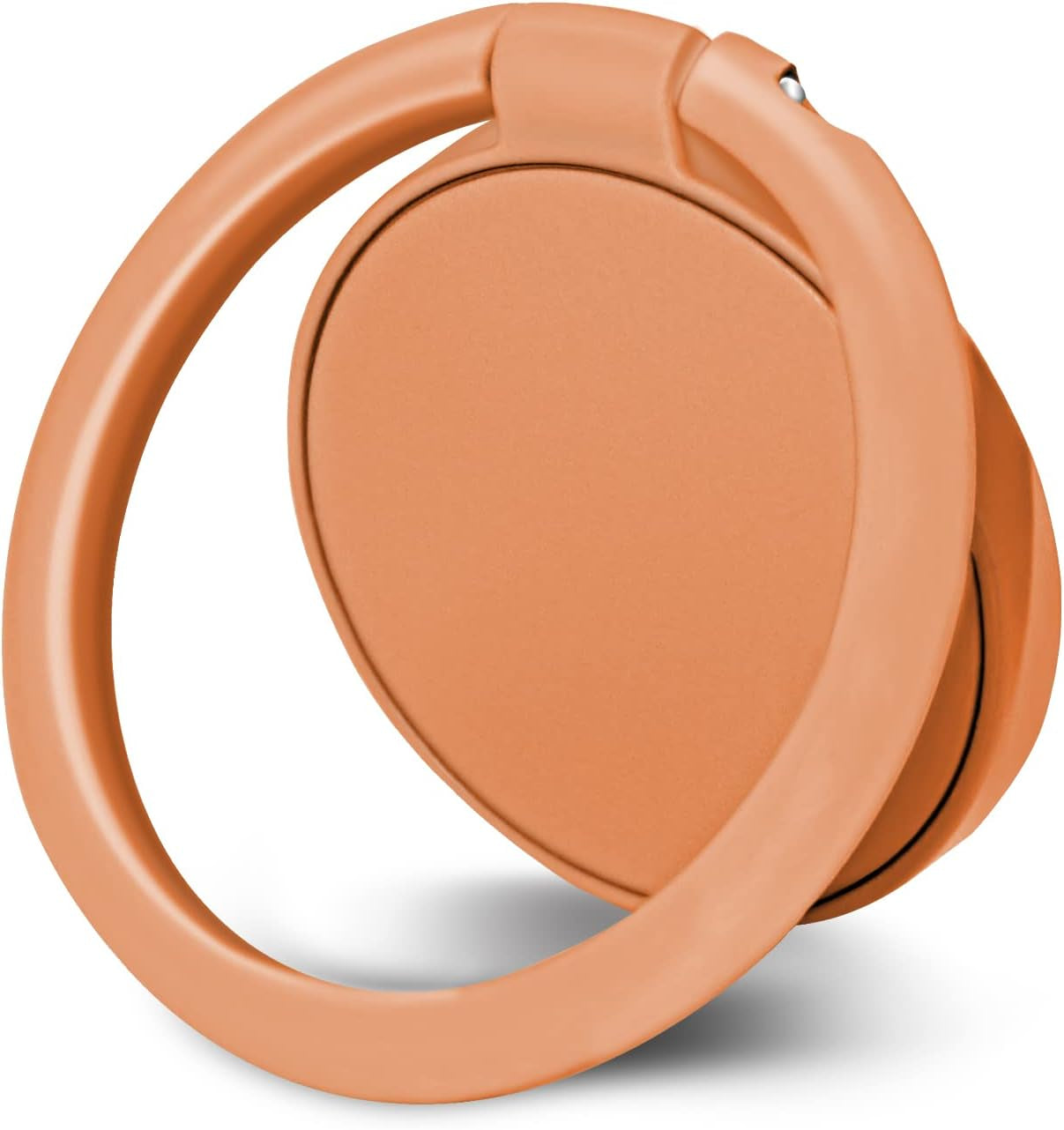 Naiadiy Zinc Alloy Cell Phone Ring Holder Finger Ring Stand, 360 Degree Rotation Kickstand Grip Holder (Square/Gold)  Naiadiy Circular/Orange  