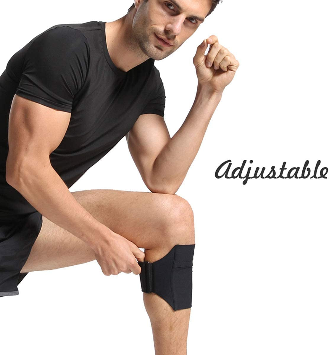 Ailzos Equestrian Riders on the Leg Cell Phone Holder for the Leg/Calf - Leg Band for Equestrian, Jogger, Hiker or Motorcycle, Exercise Arm Holder Armband for Running, Fits Phone Size under 6", Black  Ailzos   