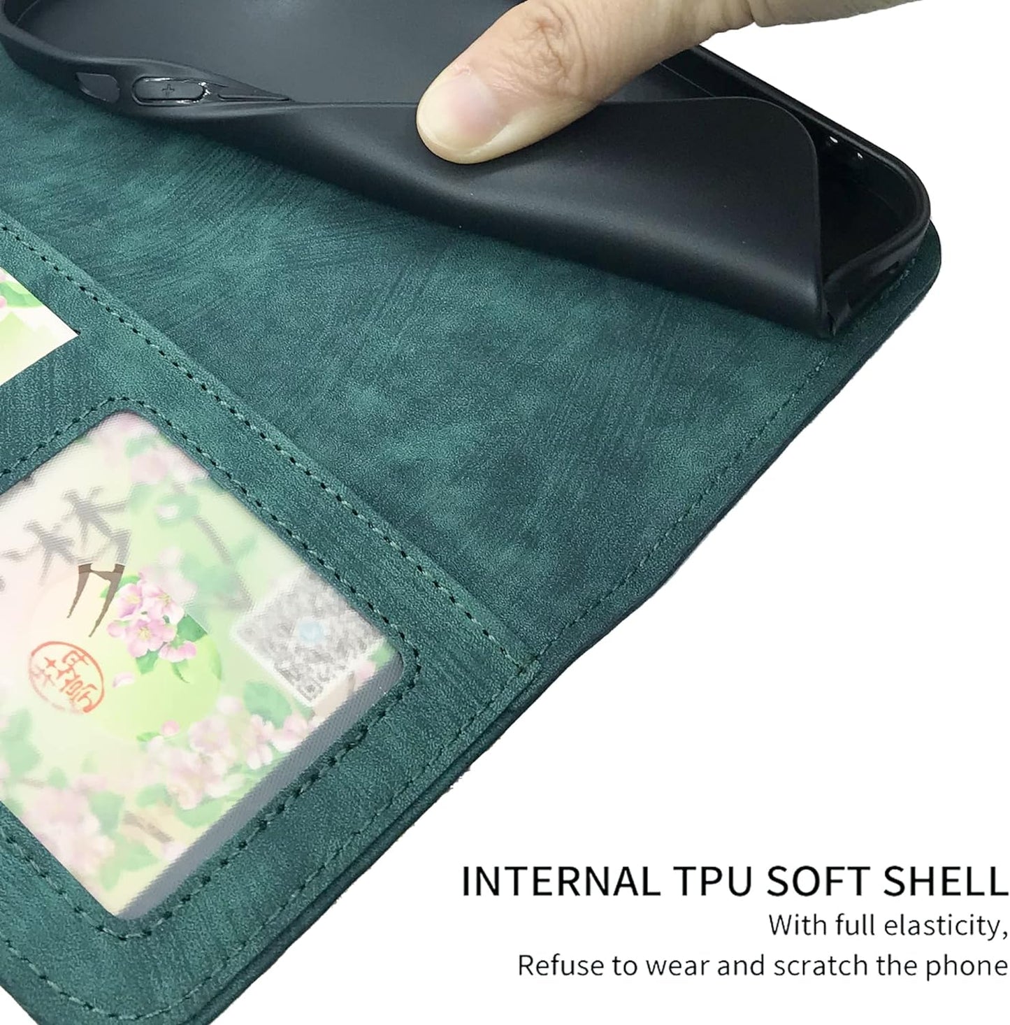 Furiet Compatible with LG V40 Thinq Wallet Case Wrist Strap Lanyard Leather Flip Card Holder Stand Cell Accessories Phone Cover for LGV40 Storm V 40 Thin Q V40Thinq LG40 40V 40Thinq Women Green  Furiet   