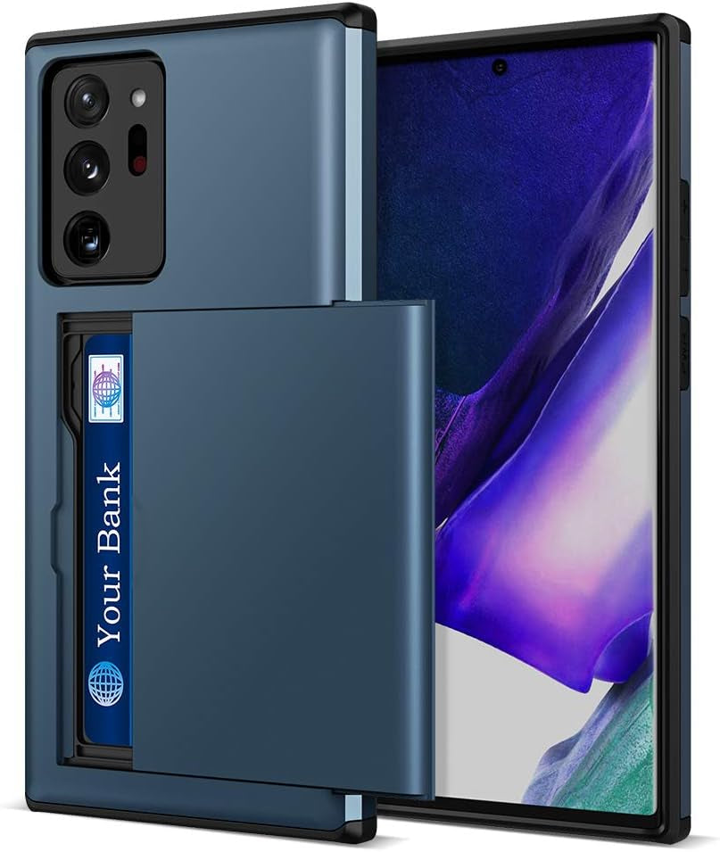 Note 20 Ultra Case, Jiunai Galaxy Note 20 Ultra Case Wallet Card Holder Back Cover Pocket Hybrid Dual Layer Protective Drop Protection anti Scratch Cell Phone Case for Samsung Galaxy Note20 Ultra Navy  Jiunai   