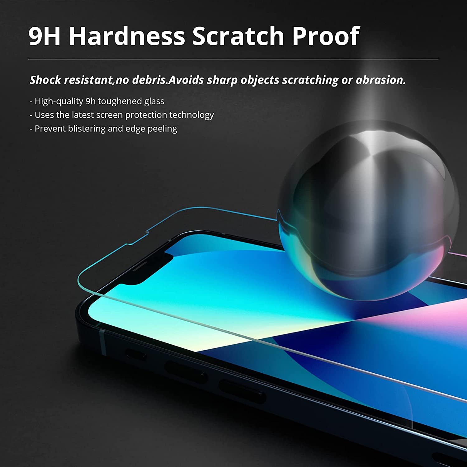 XYYZYZ 3 Pack Compatible for Iphone 14 Screen Protector, for Iphone 13/13 Pro HD Tempered Glass Film Case Friendly [6.1 Inch]  XYYZYZ   