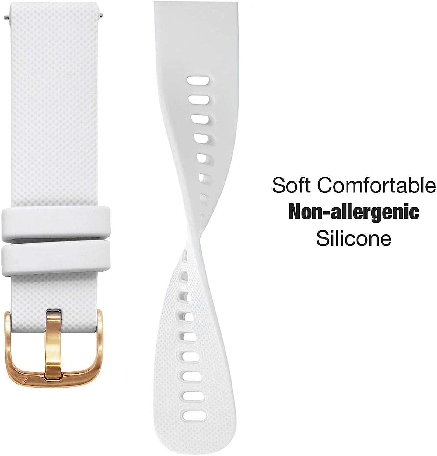 Abanen Silicone Watch Bands for Garmin Vivoactive 4S / Venu 2S / Vivomove 3S, Soft Sport 18Mm Quick Release Waterproof Replacement Wristband Strap for Garmin Forerunner 255S/255S Music  Abanen   