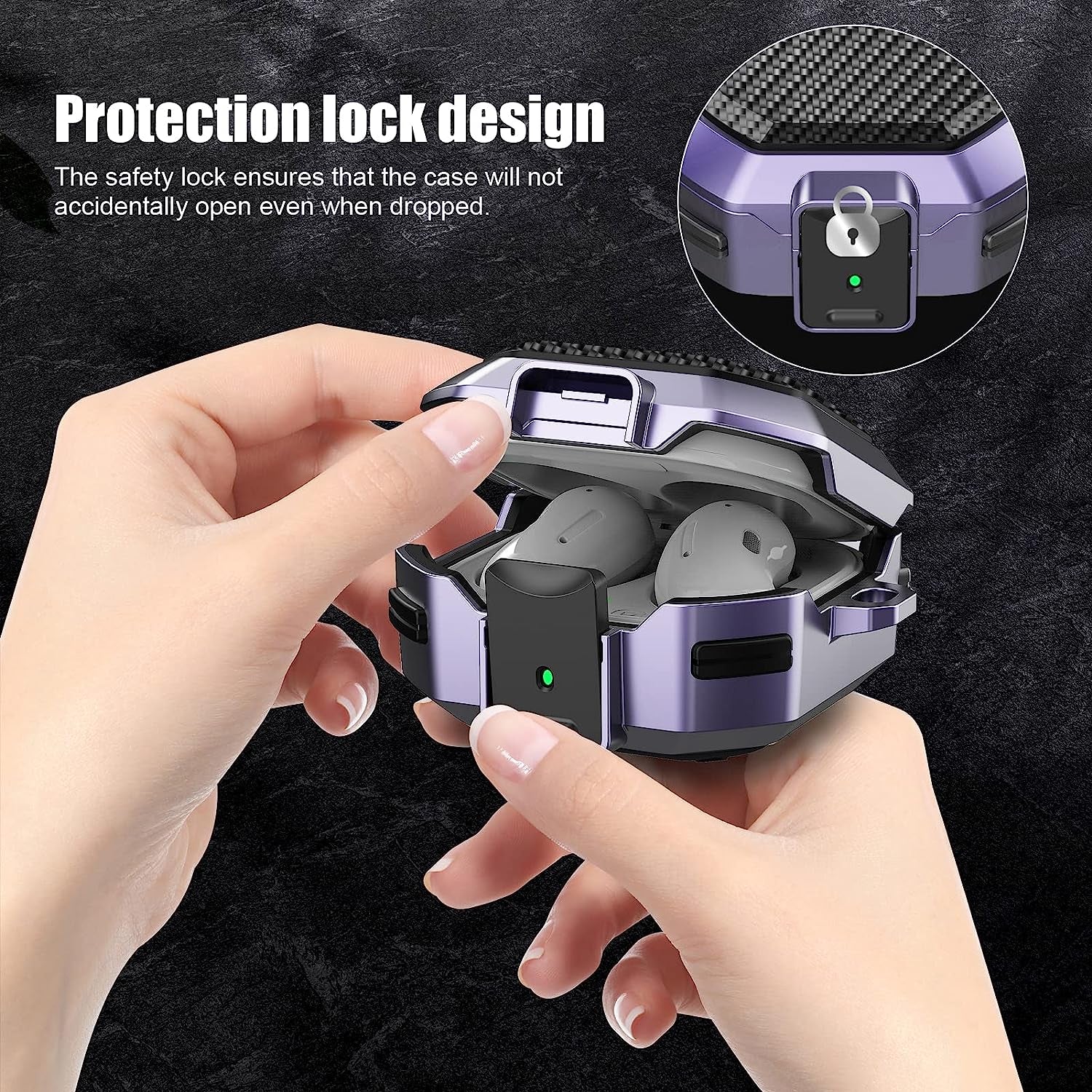 Lopnord for Galaxy Buds 2 Pro Case/Galaxy Buds Pro Case/Galaxy Buds 2 Case/Galaxy Buds Live Case with Lock, Carbon Fiber Shockproof Cover for Galaxy Buds Pro Case Samsung Earbuds with Keychain…  Lopnord US   