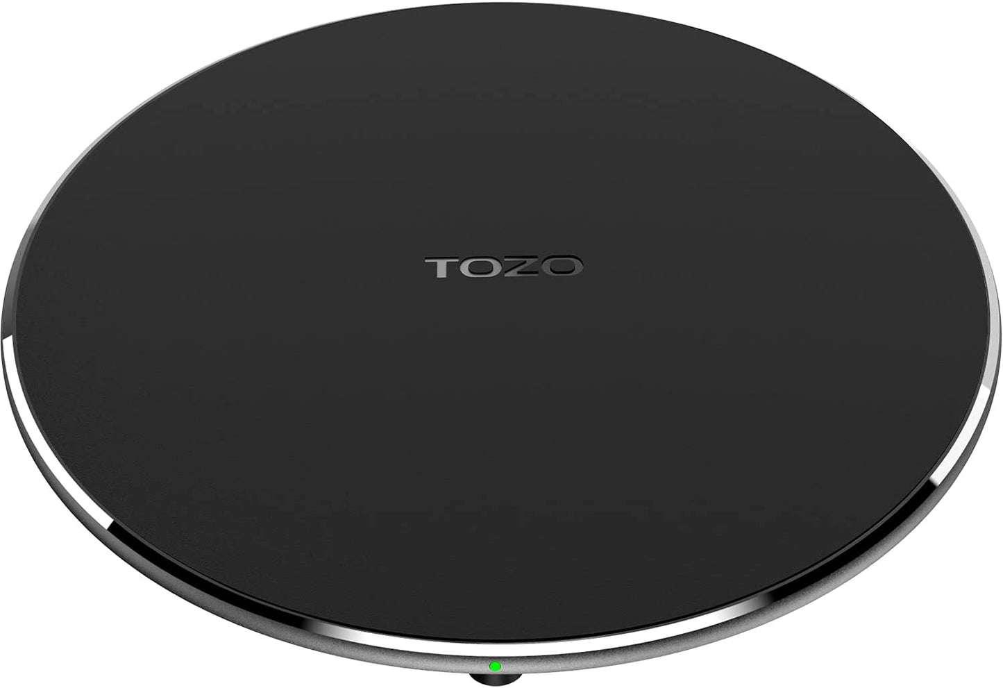 TOZO W1 Wireless Charger 10W Thin Aviation Aluminum Computer Numerical Control Technology Fast Charging Pad Black (NO AC Adapter)  TOZO Matte Black S-90mm 