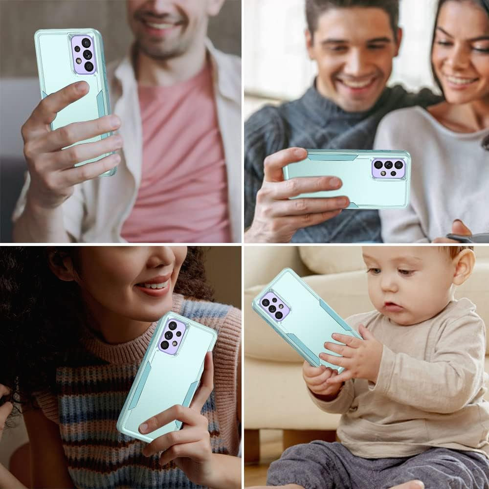 For Samsung A53 5G Case, Galaxy A53 5G Case with Screen Protector,Full Body Protection Durable Rubber Cover Phone Case for Samsung Galaxy A53 5G,Mint  Yanmen   