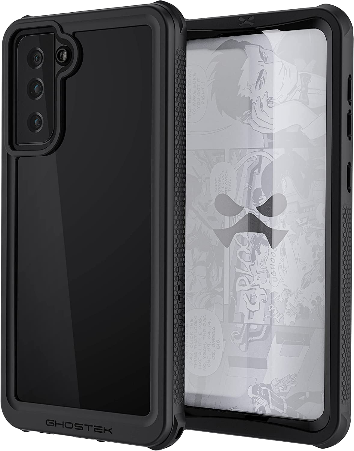Ghostek NAUTICAL Samsung Galaxy S21 Ultra Case Waterproof Screen and Camera Lens Protector Built-In Tough Heavy Duty Shockproof Protection Phone Covers Designed for 2021 S21 Ultra 5G (6.8Inch) (Black)  Ghostek Phantom Black Galaxy S21 Plus 