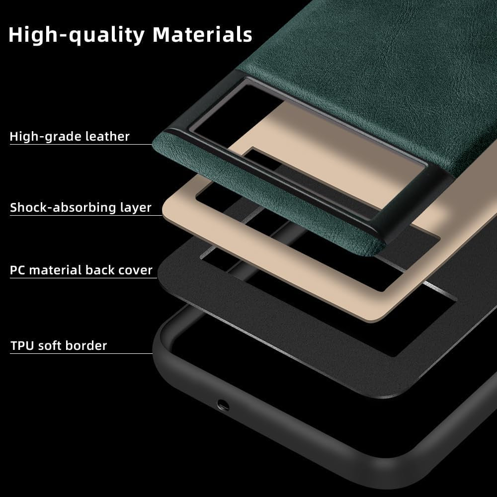 X-Level Google Pixel 8 Pro Case, Thin Slim Premium PU Leather Soft TPU Bumper Shockproof Protective Phone Cover for Google Pixel 8 Pro 2023 (Green)  X-level   