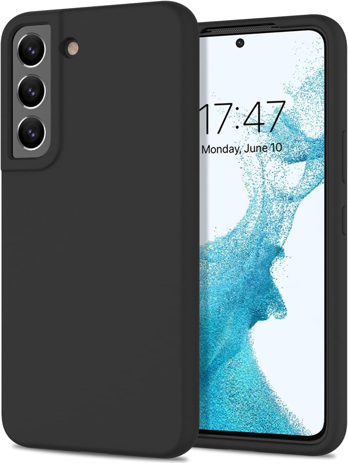 DEENAKIN for Samsung Galaxy S22 plus Case Silicone,Silky Smooth Flexible Gel Rubber Bumper Cover with Soft Microfiber Lining Slim Fit Protective Phone Case for Samsung Galaxy S22 plus Dark Grey  DEENAKIN Black Samsung Galaxy S22 Plus 