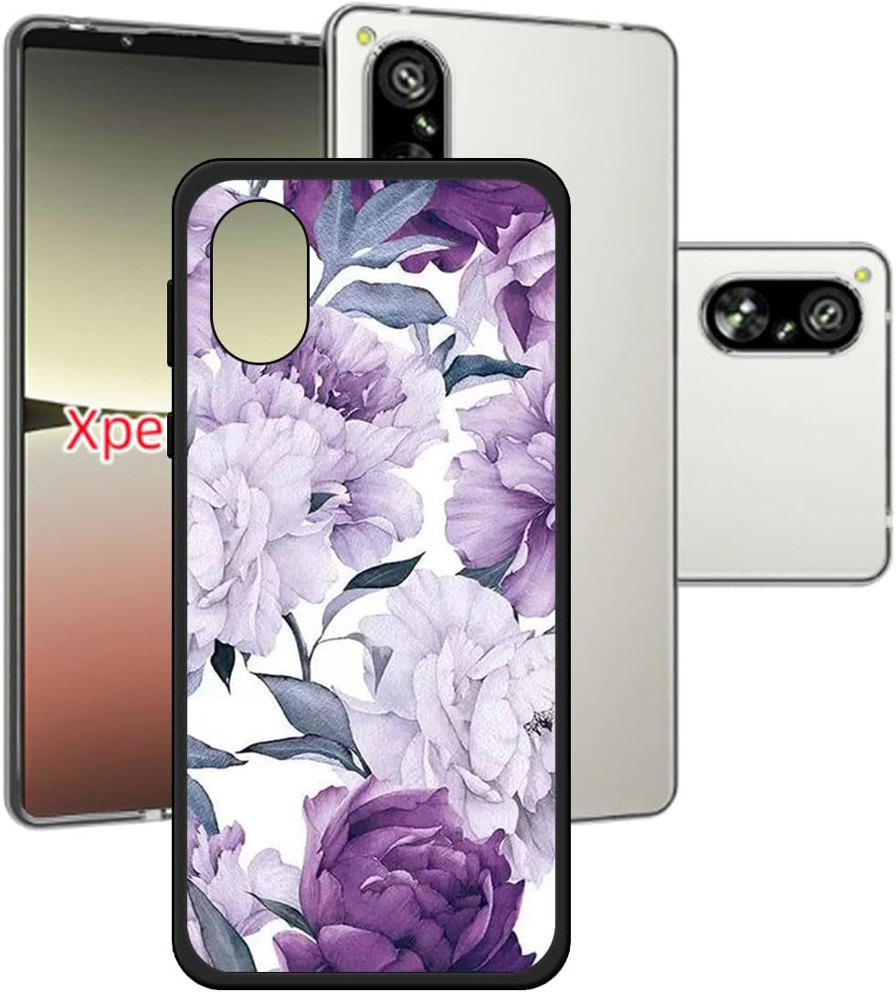 LCEHTOGYE Case for Sony Xperia 5 V, Slim Shock-Absorption Anti-Scratch Black Soft TPU Bumper Protective Phone Case Cover for Sony Xperia 5 V (6,1") - KE21  LCEHTOGYE Ke20  