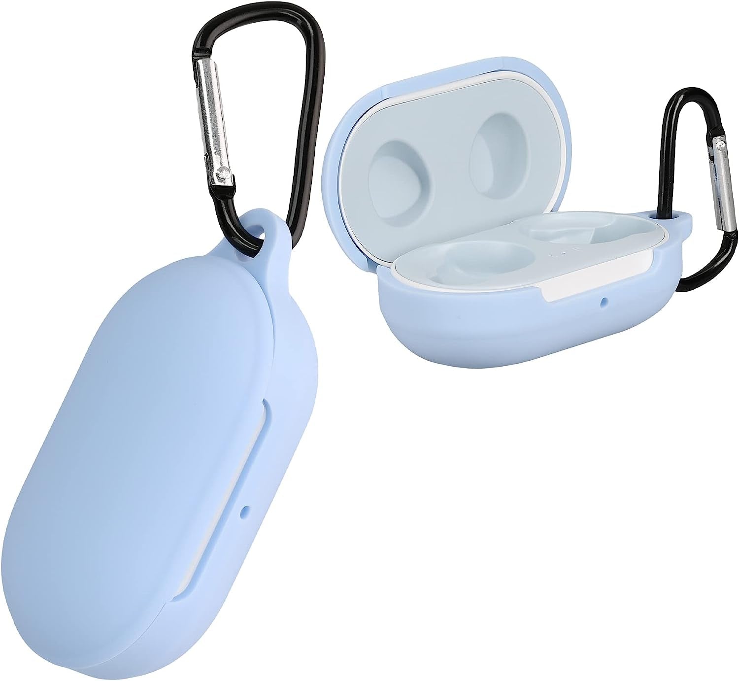 Kwmobile Case Compatible with Samsung Galaxy Buds 2 Pro/Buds 2 / Buds Live Case - Silicone Cover Holder for Earbuds - Light Blue  KW-Commerce   