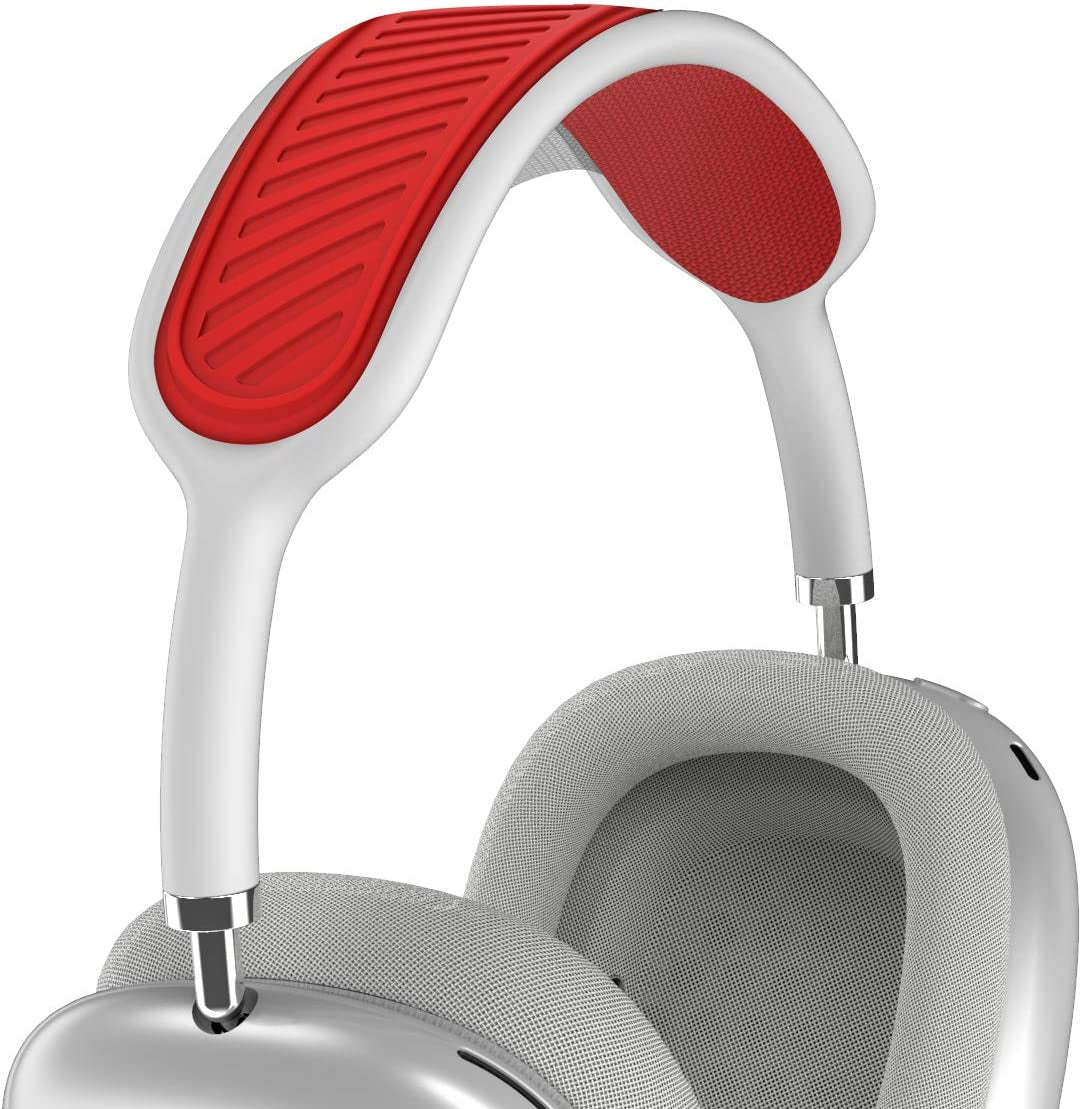 WQNIDE Headband Cover for Airpods Max, Washable Soft Silicone Headphone Headband Protectors/Comfort Cushion/Top Pad Protector Sleeve Compatible with Apple Airpods Max (Red)  WQNIDE   