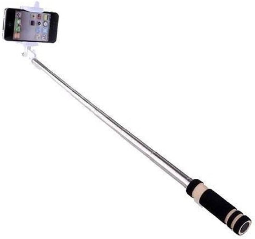 Vizgiz 2 Pack Selfie Stick Mini Monopod Portable Telescopic Extendable Handheld Phone Holder with Wired Control Shutter Switch for Iphone Smartphone Camera Video Andriod Cellphone with 3.5Mm Port  VizGiz   