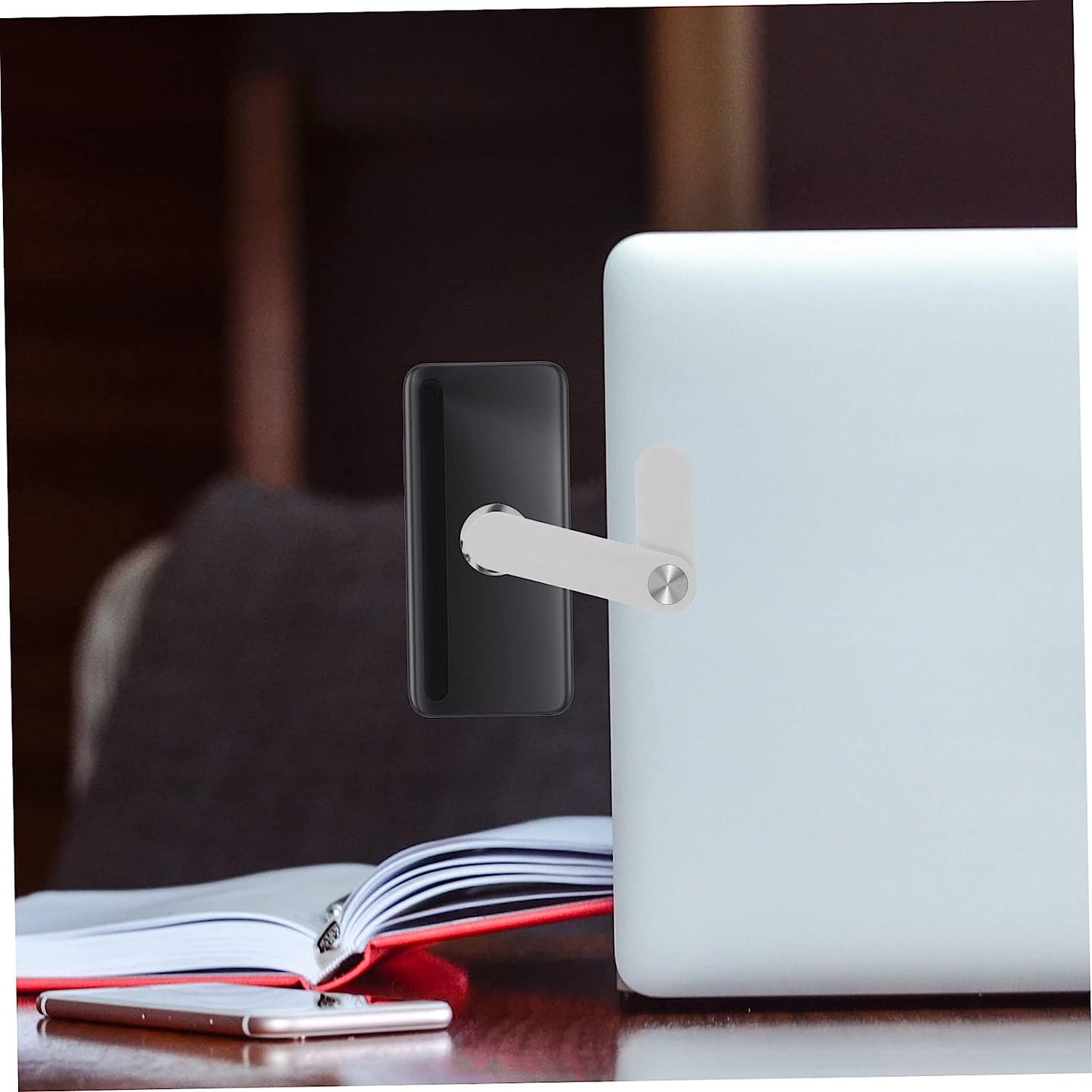 Mobestech 4Pcs Extension Phone Magnetic Compatible with Any Laptop Side Mobile Computer Expansion Holder for Screen Foldable White Adjustable Monitor Mount Bracket  Mobestech   