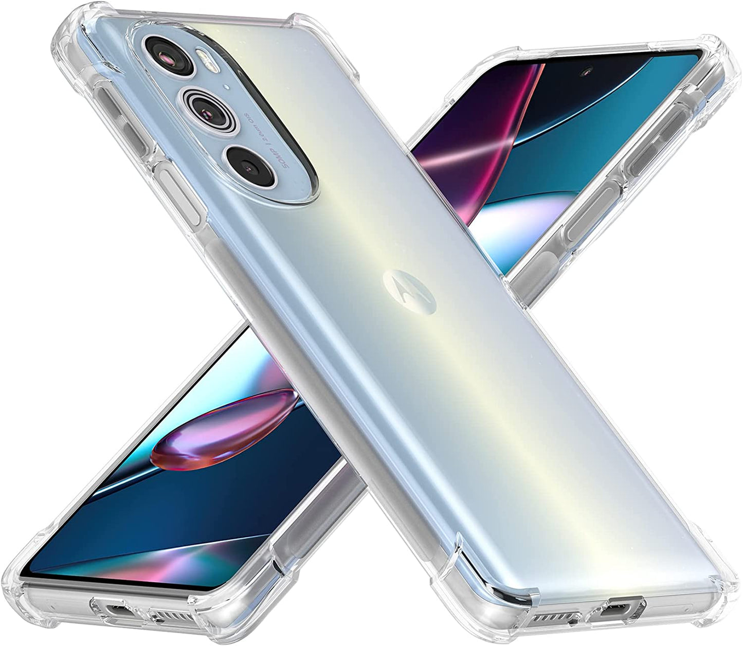 Cresee Case for Motorola Edge plus 2022 (Edge+ 2022) / Edge plus 5G UW 2022, Crystal Clear Cover with Reinforced Corner Bumper Slim Fit Shockproof Flexible TPU Phone Case - Transparent  Cresee   