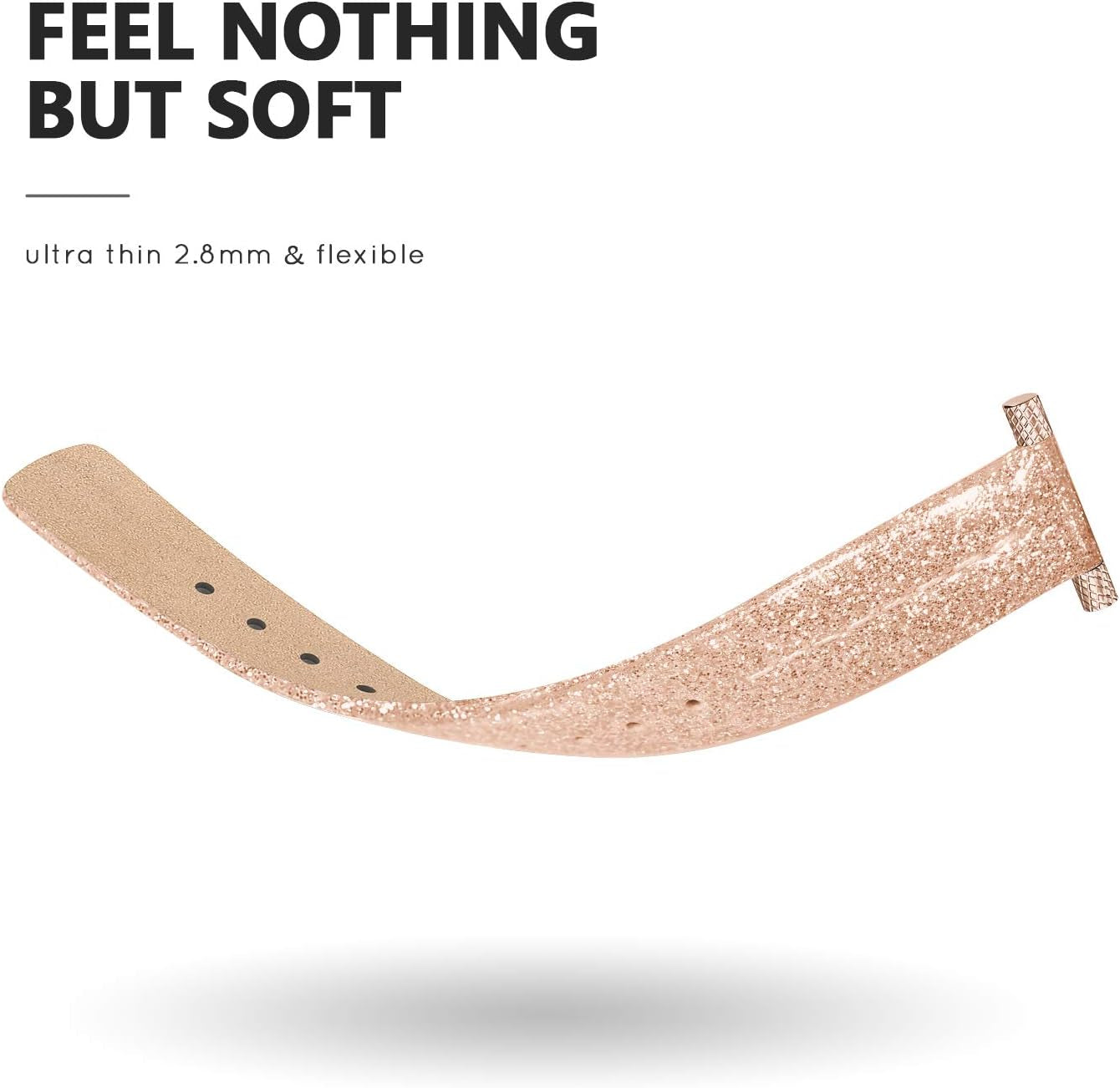 Yutior Leather Bands Compatible for Watch 38Mm 40Mm 41Mm, Slim Wristband for Watch Iwatch Bands 38Mm Series SE 7 6 5 4 3 2 1 Women Bling Rose Gold Leather, Ladies Girls Beaded Thin Strap Bracelet  Yutior   