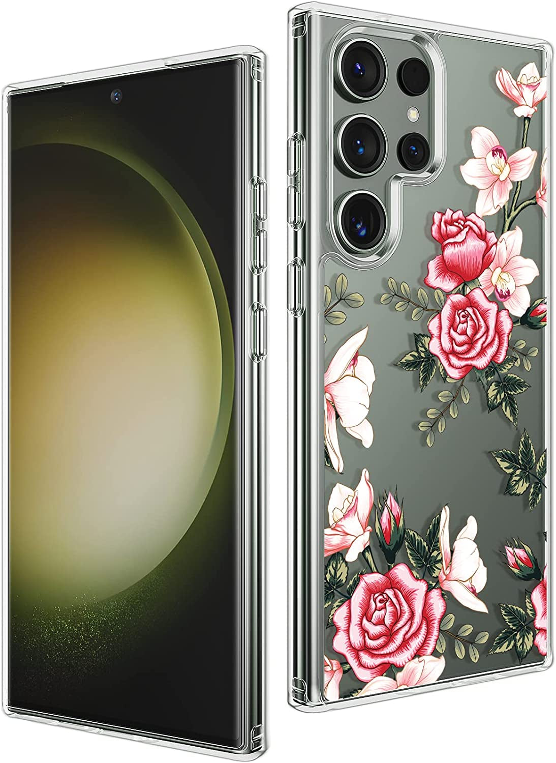 ANNGELAS Magnetic Phone Case Compatible with Samsung Galaxy S23 – Shockproof Cell Phone Case Works with Wireless Charging, Magsafe Card Wallet – Sleek Protective Case – Matte Black  ANNGELAS Z-Rose Samsung Galaxy S23 Ultra,6.8 inch 