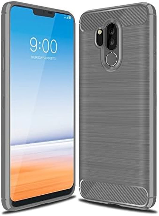 Cruzerlite Case Compatible with Cellphone Compatible with Cellphone LG G7 Case, LG G7 Thinq Case, Carbon Fiber Shock Absorption Slim Flexible Case Compatible with Cellphone LG G7/ LG G7 Thinq (Gray)  Cruzerlite   