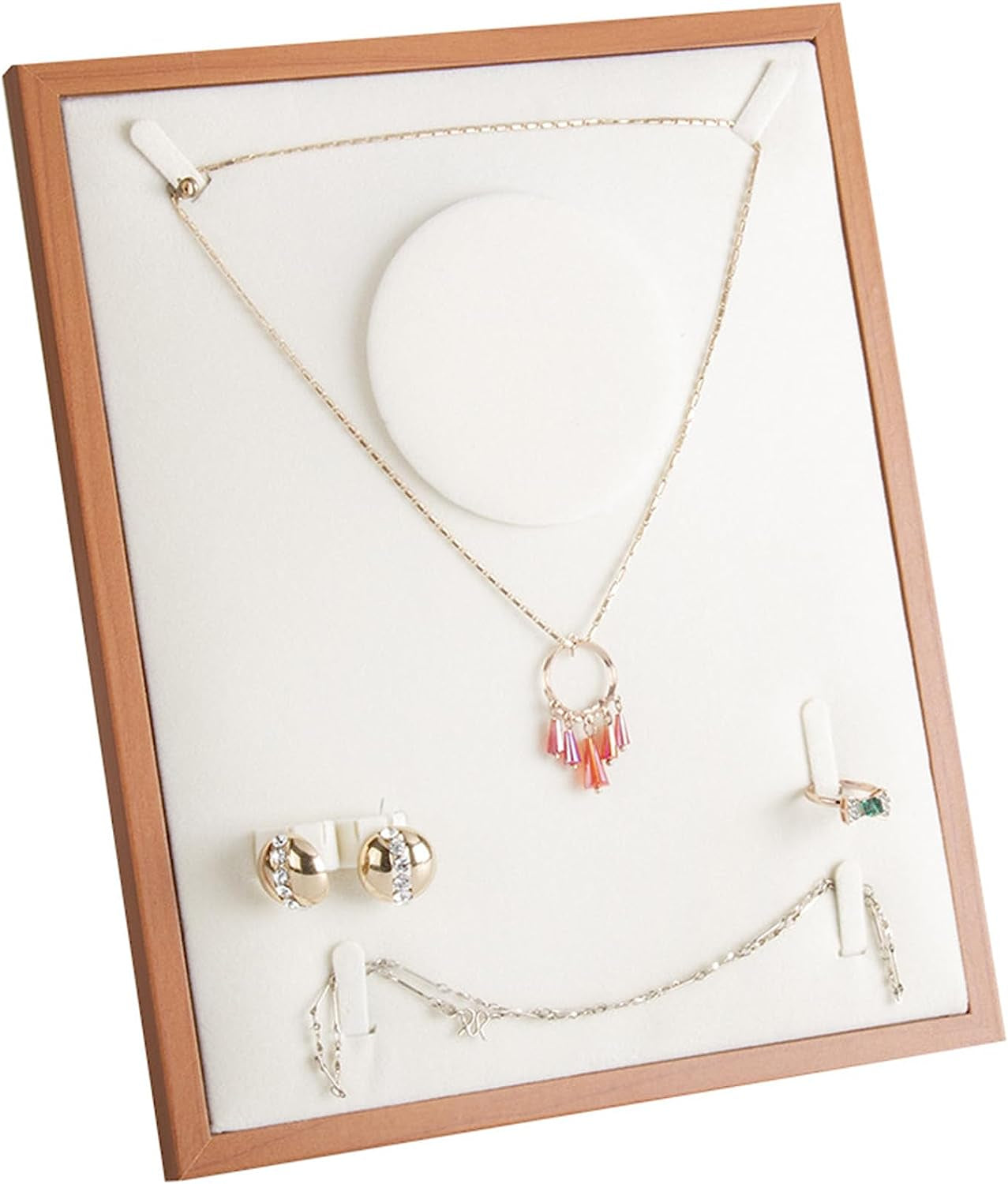 Homeanda Black Velvet L-Shaped 50 Slots Ring Earring Jewelry Display Tray Organizer Holder (L-Shaped 50 Slots-Black)  Homeanda L-Shaped 7in1-BG  