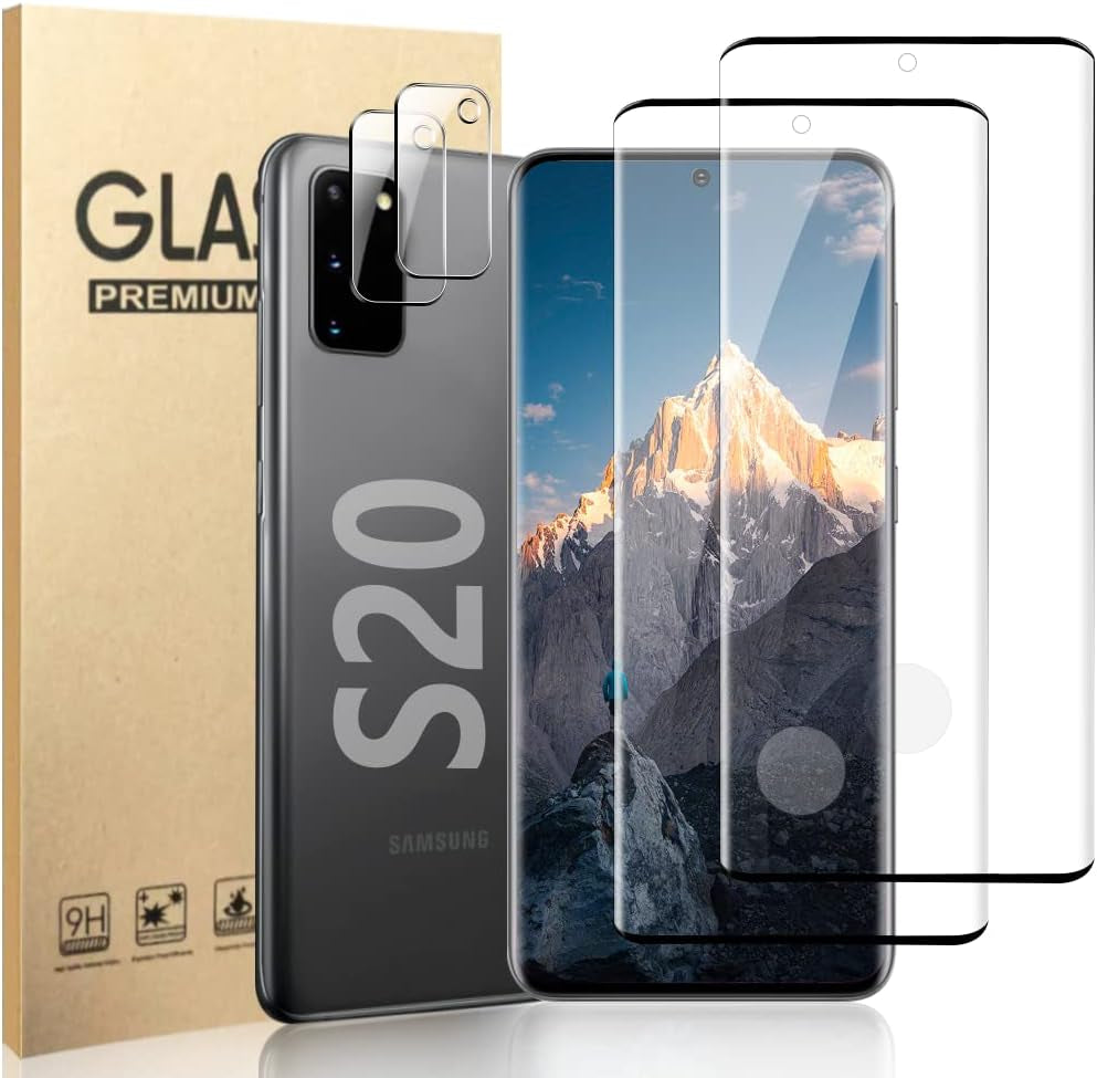 [2+2 Pack] Galaxy Note 20 Ultra 6.9 Inch Privacy Screen Protector with Camera Lens Protector, Fingerprint Compatible, Bubble Free, Flexible Anti-Spy TPU Film for Samsung Galaxy Note 20 Ultra 5G  AFSKU Galaxy S20 Glass Screen Protector  