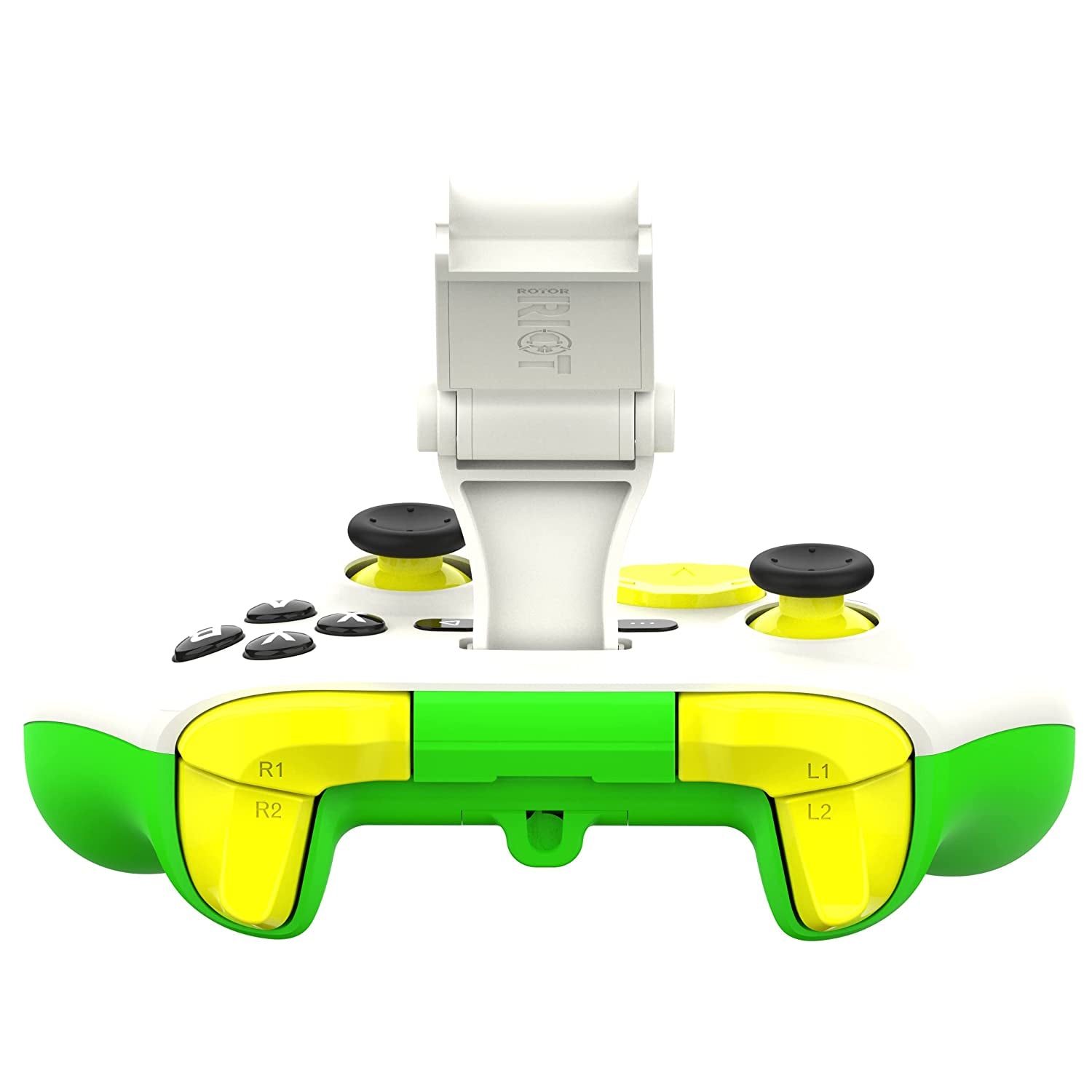 Riotpwr ESL Gaming Controller for Android – Wired Android Gamepad with Triggers, Power Pass through Charging, D-Pad & Headphone Socket - Handheld Game Console Accessory with Zerog Mobile Device Holder  Rotor Riot   