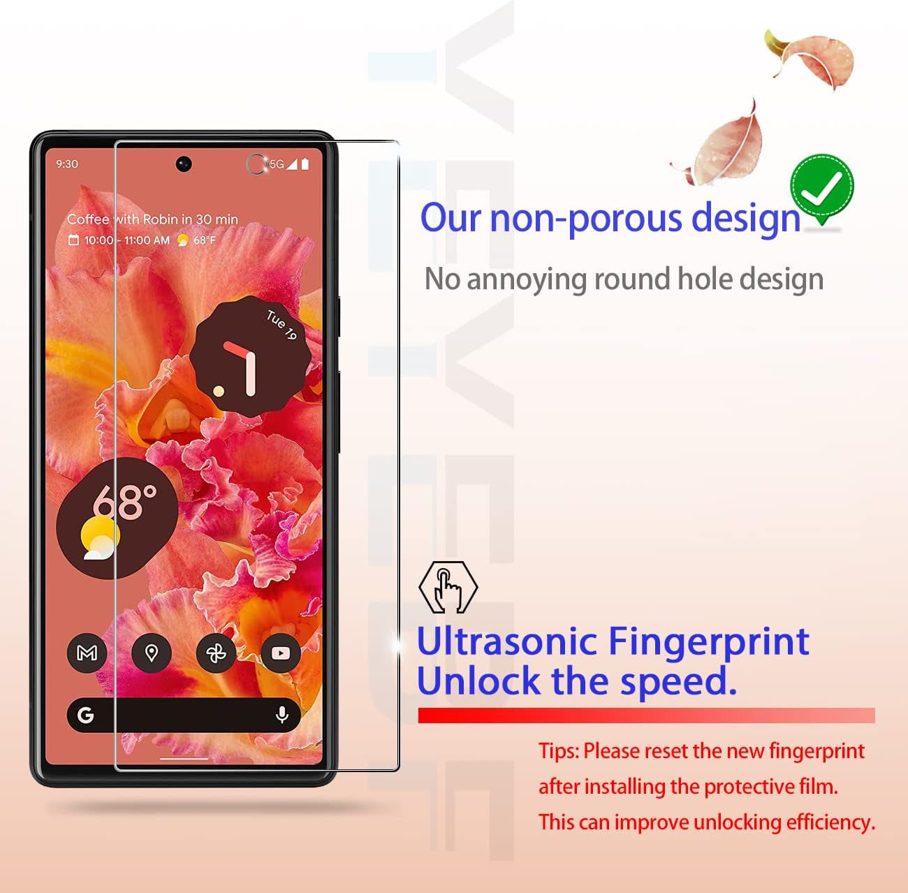 YEYEBF Google Pixel 6 5G Screen Protector + Camera Lens Protectors, [2+2 Pack] Full Coverage Tempered Glass Screen Protector for Pixel 6 [Case-Friendly][Anti-Shatter][3D Glass]  YEBF   