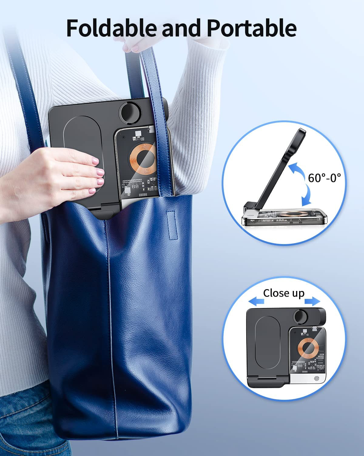 𝟮𝟬𝟮𝟯 𝗡𝗲𝘄 Wireless Charger 3 in 1,Wireless Charging Station, Fast Charger Stand for Multiple Devices Apple Iphone 14/13/12/11/Pro/Max/Xs/Xr/X/8/Plus, for Iwatch 7/6/5/4/3/2/SE, Airpods 3/2/Pro  VENTU   