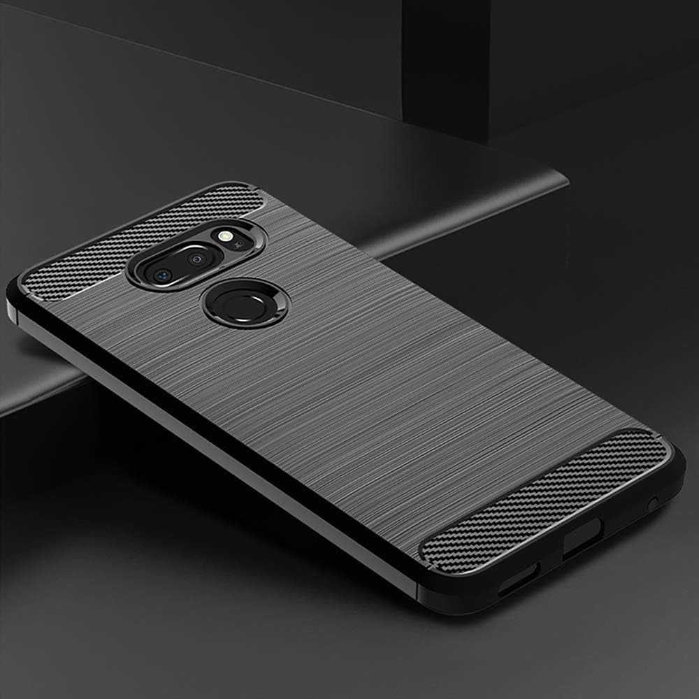 Phone Case for LG V35 Thinq V30 plus with Tempered Glass Screen Protector Slim Accessories Silicone Protective Cell Cover LGV30 LGV35 LG30 LG35 Thin Q V35Thinq V30Plus V 30 35 V30+ V30S 30Plus 35Thinq  NSS   