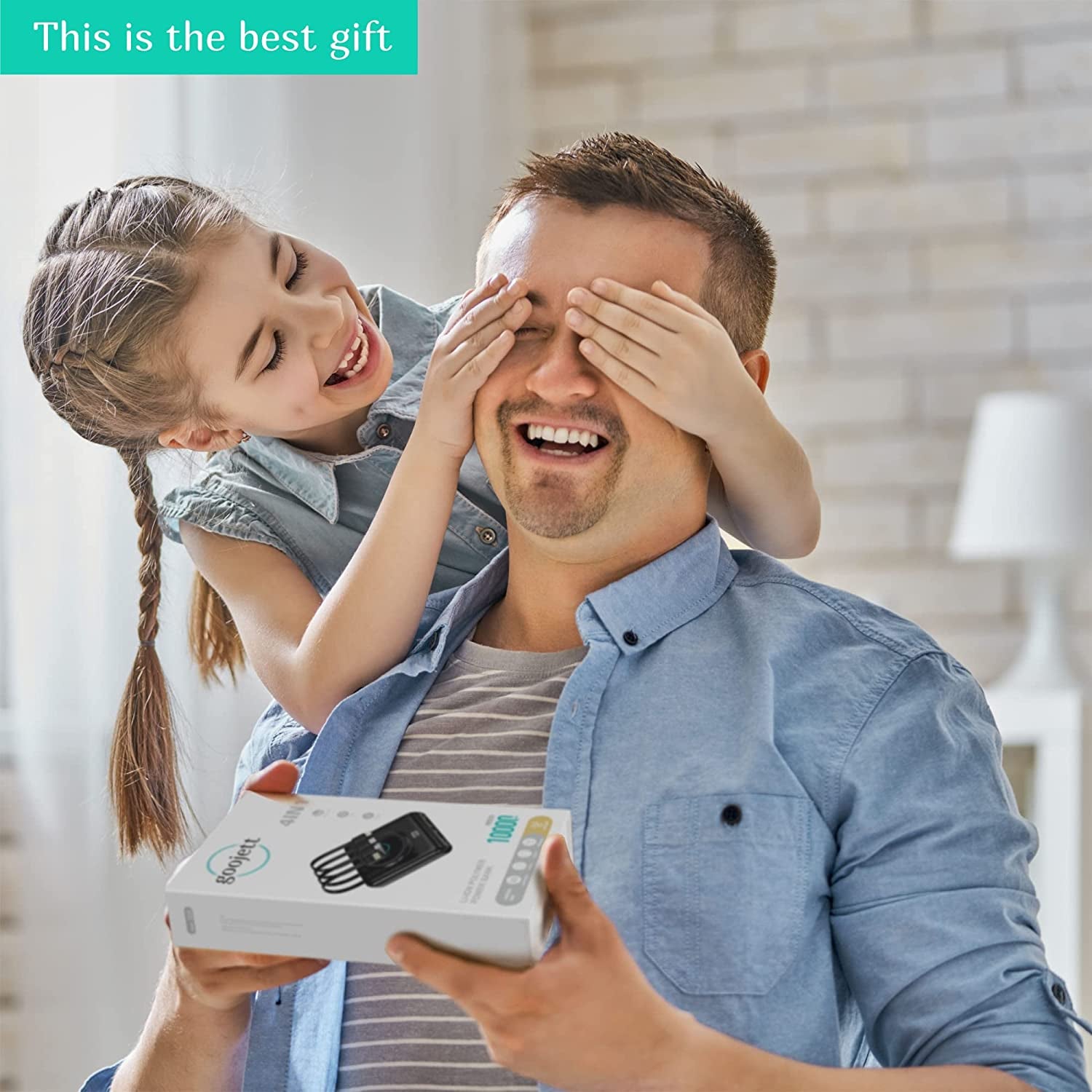 Wireless Portable Charger Power Bank 10000Mah Portable Phone Charger,Iphone Charger with Built in 4 Cable, Usb-C-Wireless Charging External Battery Pack Backup Compatible with Iphone, Samsung, Ipad 1  goojett   