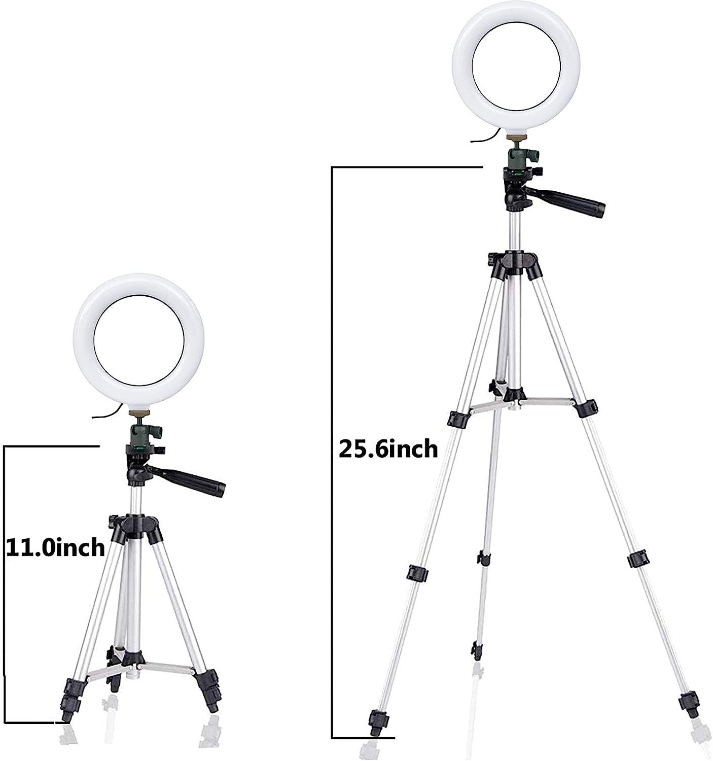 Wongping 6" Ring Light with Tripod Stand for Youtube Video Selfie Live Stream and Makeup Dimmable LED Camera Light with Cellphone Holder Desktop 48 Led Lamp  WongPing   