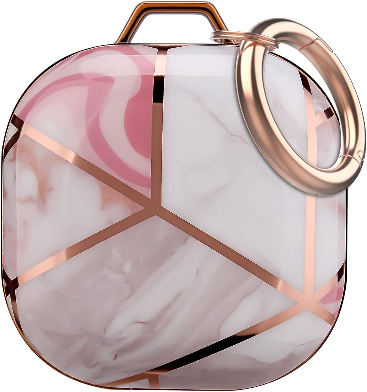 LJFLYXRI for Galaxy Buds 2 Pro Clear Hard PC Case Cover,Tpu Protective Case for Women Girls with Keychain Full Body Protective Cover for Samsung Galaxy Buds 2/Pro/2 Pro/Live Charging Box (Purple)  LJFLYXRI Pink  