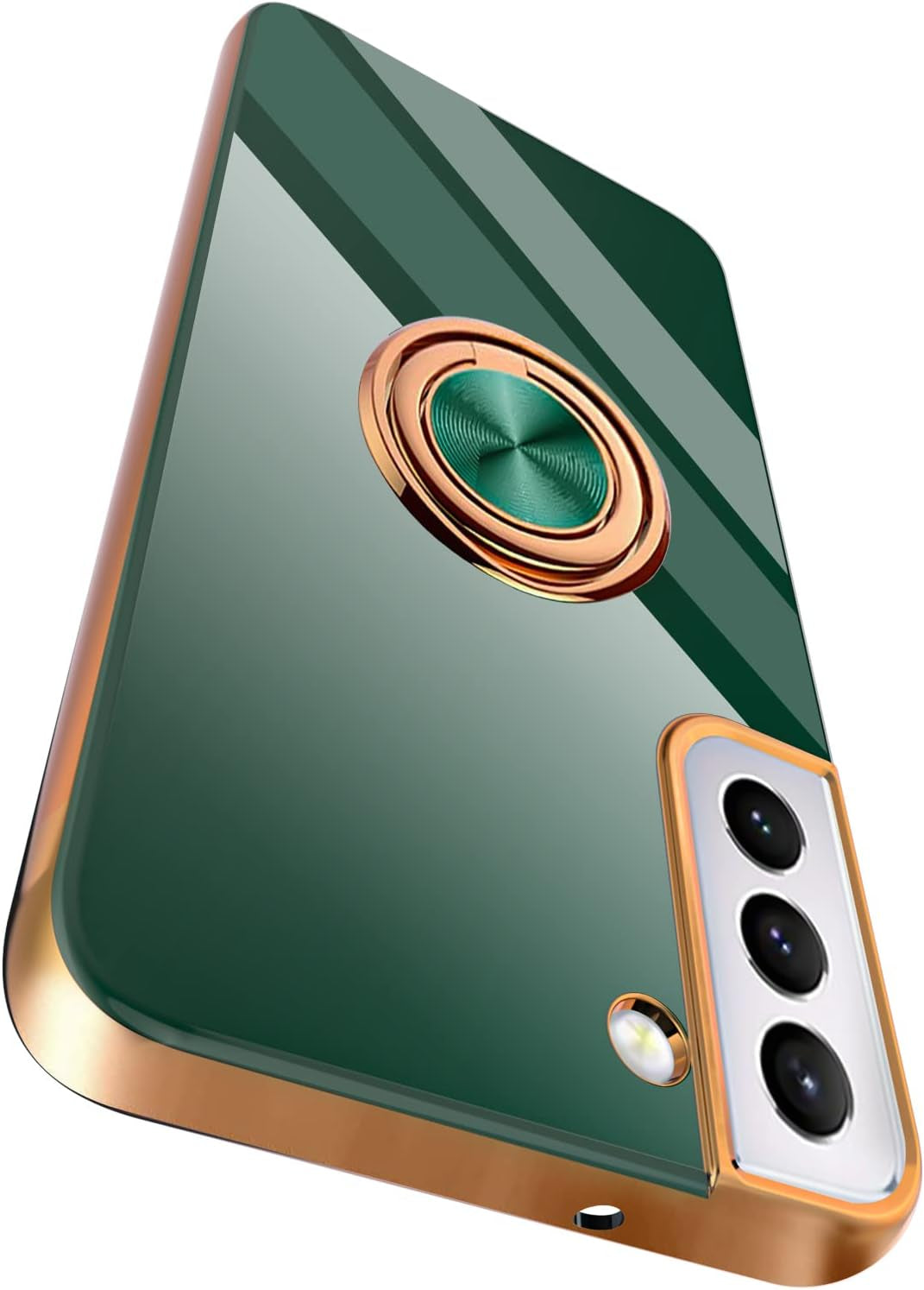 Tnarru Compatible for Samsung Galaxy S22 plus Case with Ring Holder Kickstand [With Magnetic] Soft TPU Shockproof Electroplated Protective Phone Case for Galaxy S22+ 5G Black  Tnarru Green Galaxy S22 Plus 