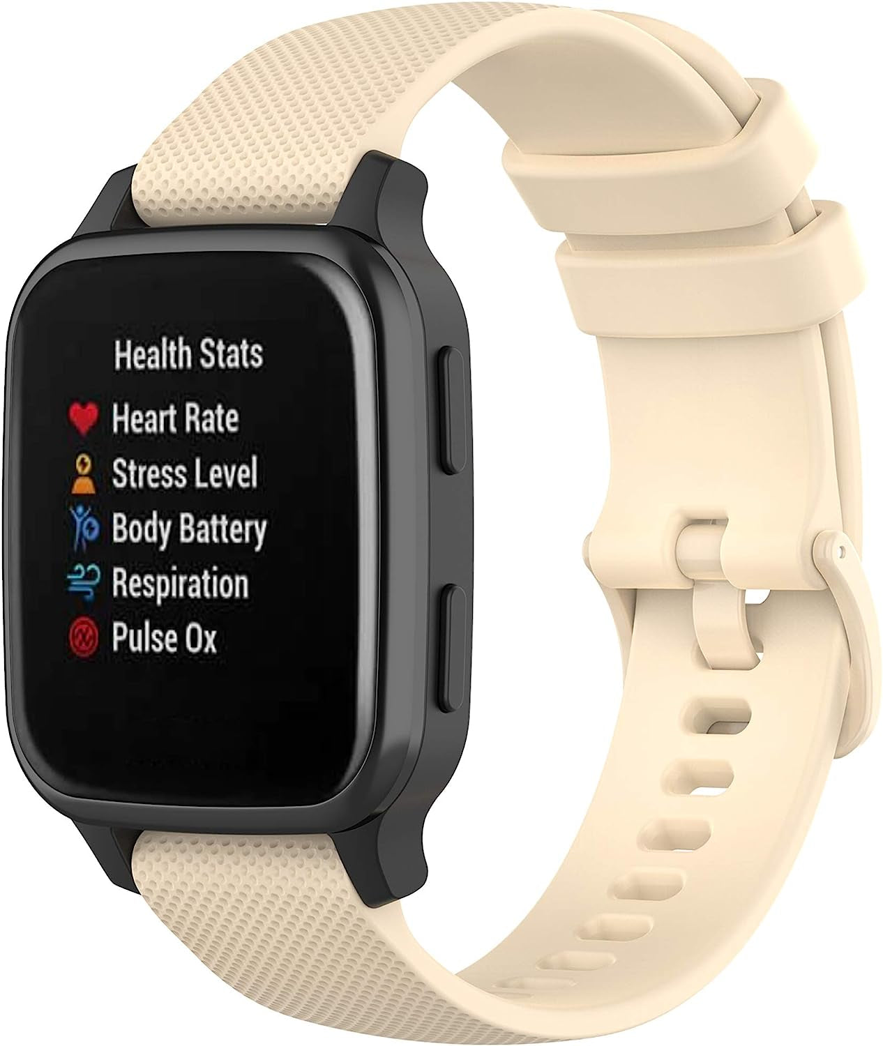 Compatible with Garmin Venu Sq Bands for Women Men, 20Mm Quick Release Silicone Replacement Band Wristbands Straps Bracelet Fit for Garmin Vivoactive 3 Music, Forerunner 245 645 (Army Green)  hengkang Khaki  