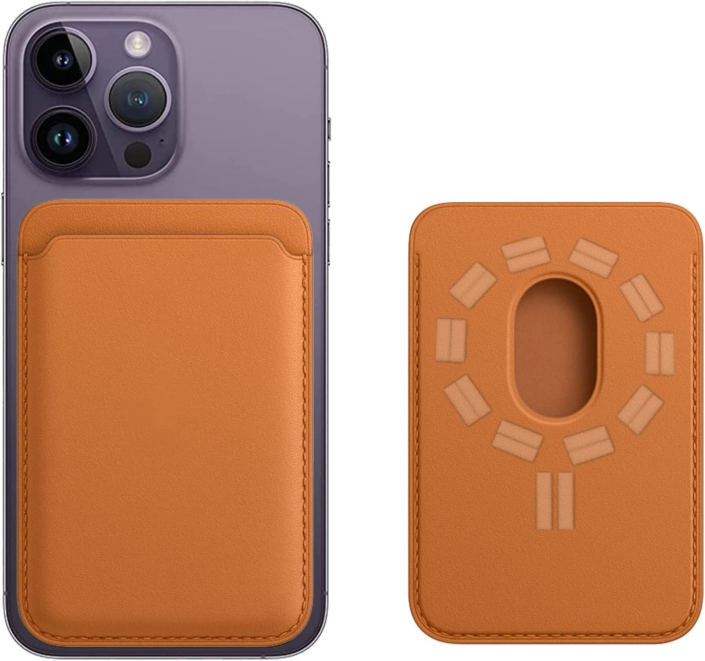 AIZHEM Magnetic Wallet for Iphone, Magnetic Leather Card Holder for Apple Magsafe, Mag Safe Cardholder Compatible with Iphone 12/13 Mini/Pro/Pro Max, Iphone 14 Series and Magsafe Case, Ink Blue  AIZHEM Brown  