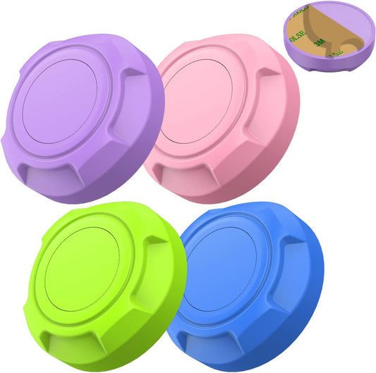 SUIHUOJI 4 Pack Airtag Holder with Adhesive Sticker Mount, Full Silicone Protective Cover for Apple Airtag Sticker Accessories, Hidden Airtag Case Holder Waterproof Tracker Stick on Luggage Car Camera  SUIHUOJI   