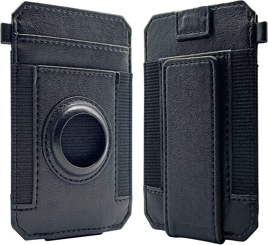 CAXGEK Magnetic Money Clip Wallet for Airtag, RFID Blocked Air Tag Wallet, Slim Minimalist Airtag Wallet for Men/Women. [Black, without Airtag]  CAXGEK   