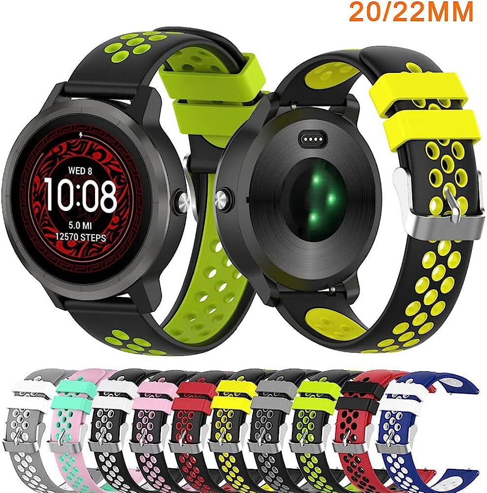 ZEDEVB Watchband for Garmin Venu Vivoactive 3 Garmin Vivoactive 3 Silicone Smart Watch Band for Vivoactive 4S 4 Forerunner 245 Strap  KANUZ   