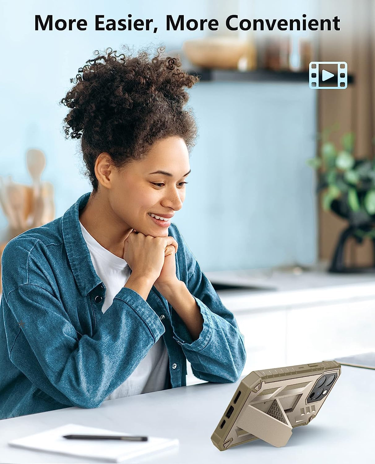 FNTCASE for Iphone 14 Pro Max Case: Military Grade Rugged Cell Phone Cover with Kickstand & Holster | Shockproof TPU Protection Bumper Matte Textured Design for Iphone 14 Pro Max Cases 6.7Inch - Beige  FNTCASE   