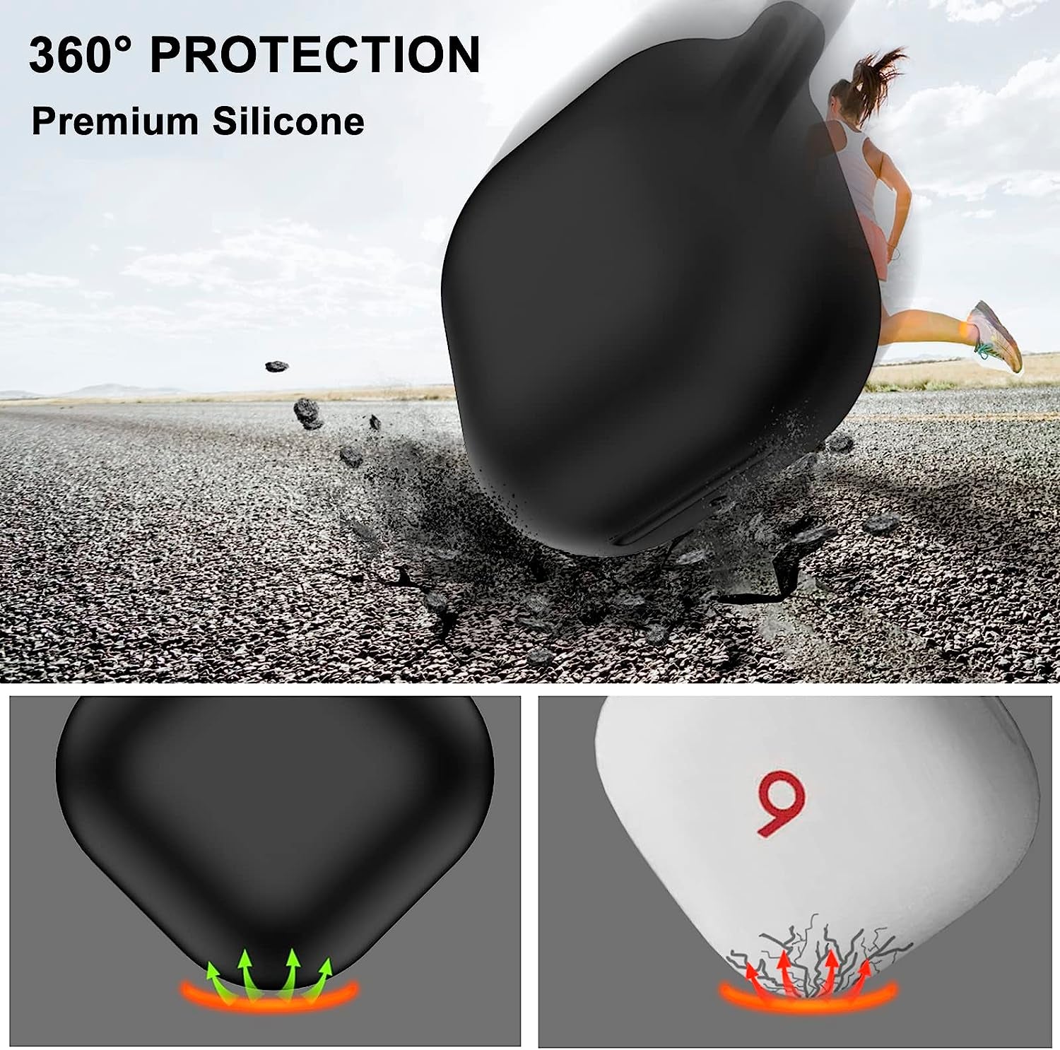 Beats Fit Pro Case Cover, VAEKNVG Soft Silicone Case for Apple Beats Fit Pro 2021 Shockproof Protective Earbuds Case with Carabiner Accessories(Black)  VAEKNVG   