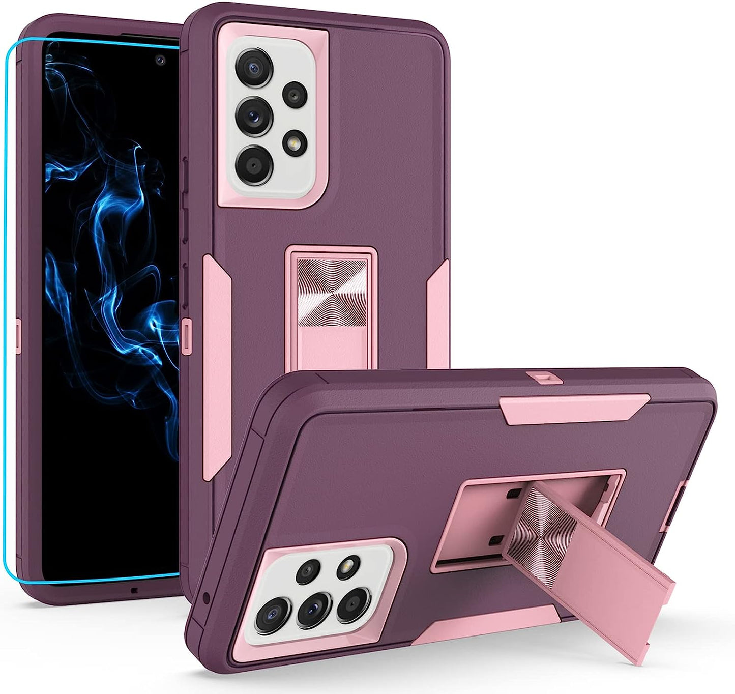 MDCN Samsung A53 5G, Galaxy A53 5G Case, Military Grade Heavy Duty with HD Screen Protector Magnetic Ring Kickstand Car Mount Protection Armor Phone Case Cover for Samsung Galaxy A53 5G (Navy_Blue)  Jinxian Co., Ltd. Samsung Galaxy A53 5G Purple Magnetic Car Mount Kickstand Case  