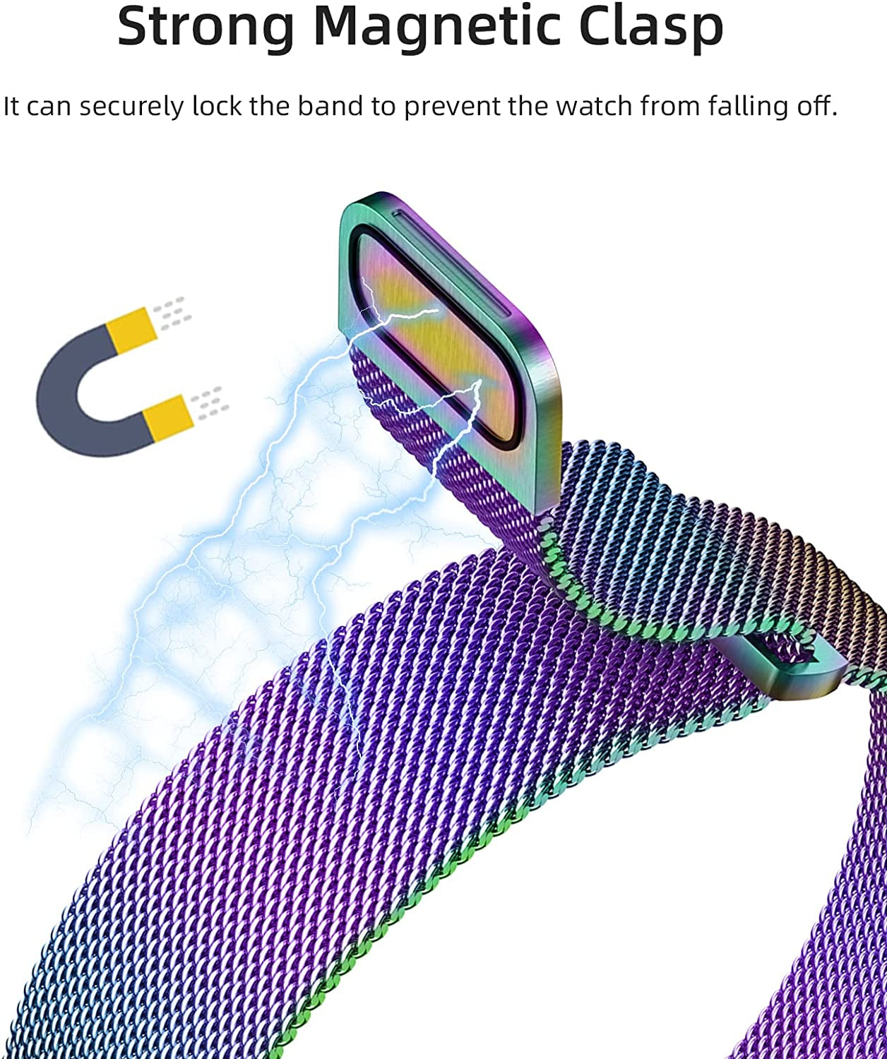 Rabini Magnetic Bands Compatible with Apple Watch Band 40Mm Women 38Mm 41Mm 42Mm 44Mm 45Mm 49Mm Men, Stainless Steel Mesh Metal Adjustable Sport Strap Wristband Iwatch Series 8 7 6 5 4 3 2 1 SE Ultra  Rabini   