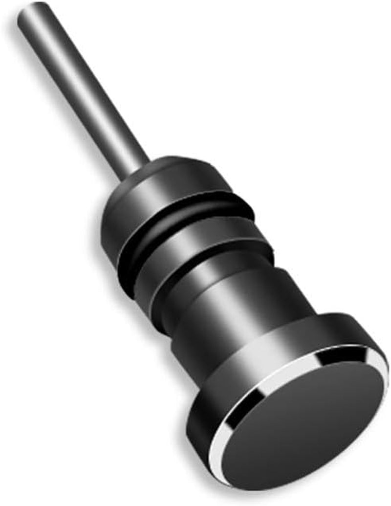 MOHALIKO anti Dust Plugs, Dust Port Covers, Earphone 3.5Mm AUX Jack Connector anti Dust Plug Card Removal Pin for Phone Black  MOHALIKO   