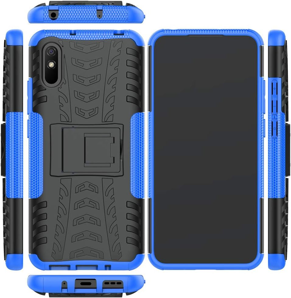 Jielangxin Keji Case for Xiaomi Redmi 9A Case Cover,Case for Xiaomi Redmi 9A M2006C3LG M2006C3LC Case Shockproof Mobile Phone Case Stand Black  Jielangxin Keji Blue  