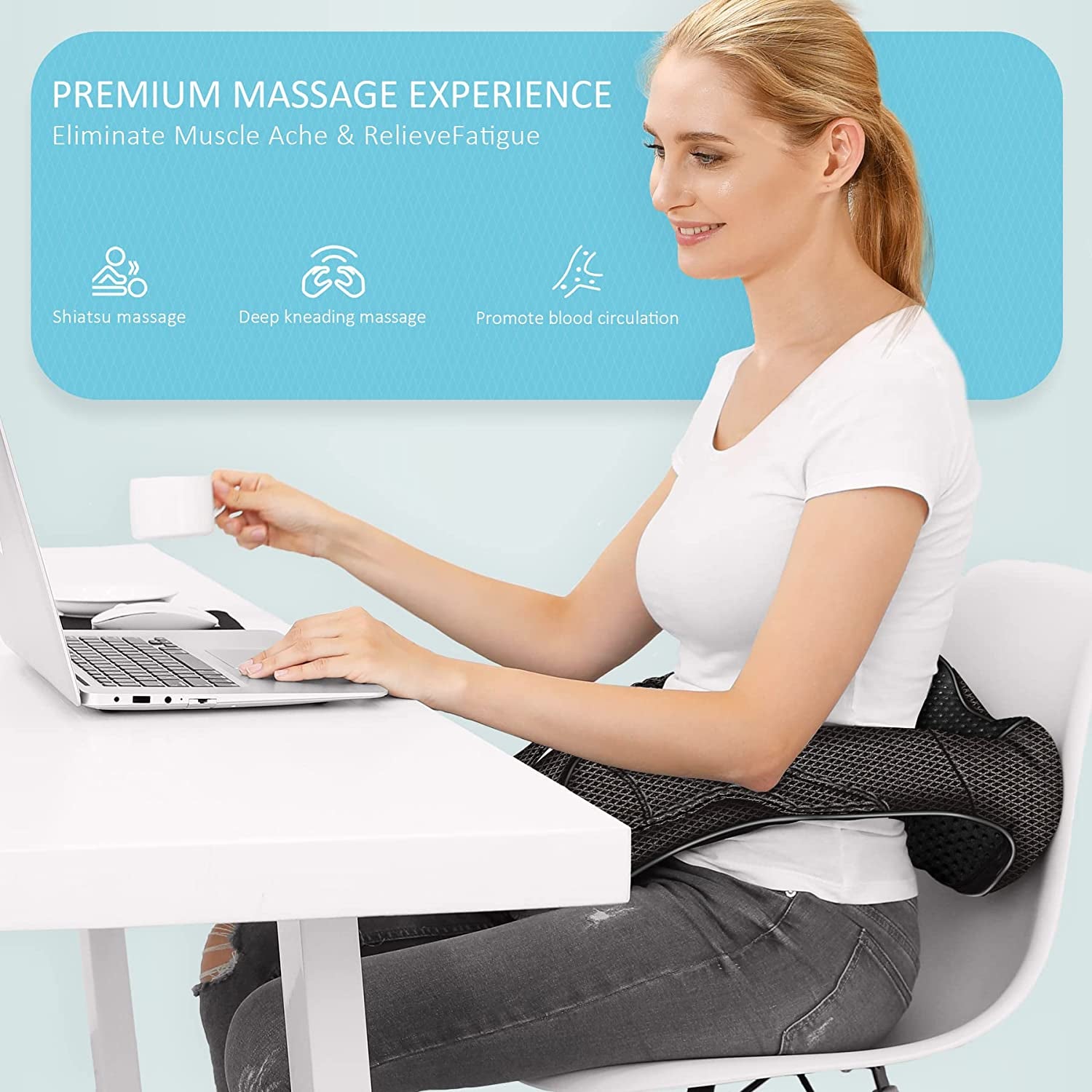 Magicmakers Neck Massager, Back Massager with Heat, Shiatsu Massager Neck, Electric Shoulder Massager, Kneading Massager Back, Massage for Neck Pain Back Pain, Birthday Gifts for Women Men  Magic Makers   