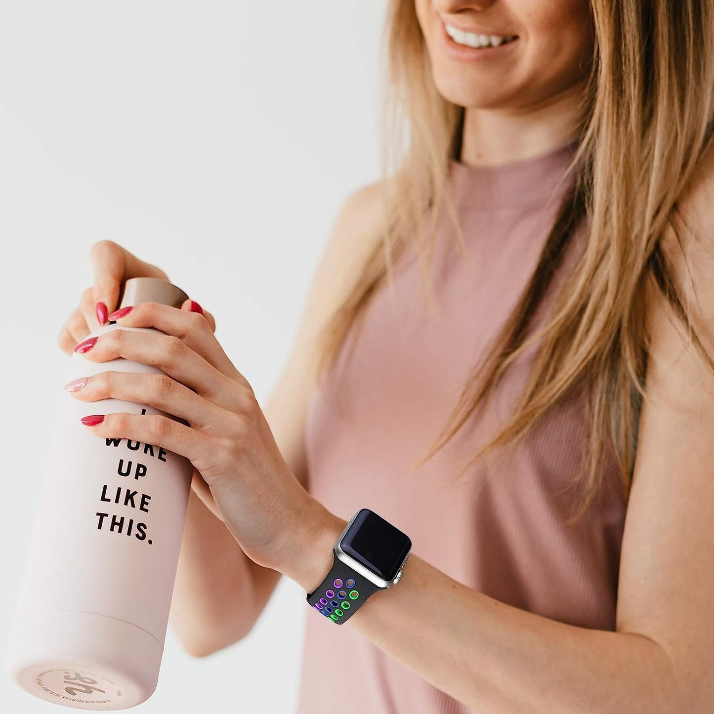 Muranne Sport Band Compatible with Apple Watch 38Mm 40Mm 41Mm 42Mm 44Mm 45Mm 49Mm for Women Men, Sport Breathable Soft Silicone Replacement Strap for Iwatch SE Ultra Series 8 7 6 5 4 3 2 1, S/M M/L  Muranne   